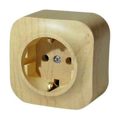 Розетка сетевая LEGRAND Quteo с заземлением сосна 782271