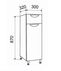 Полупенал EMMY Милли R 30*87 см