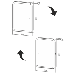 Зеркальный шкаф SILVER MIRRORS Фиджи Flip 50,8*75,6 см