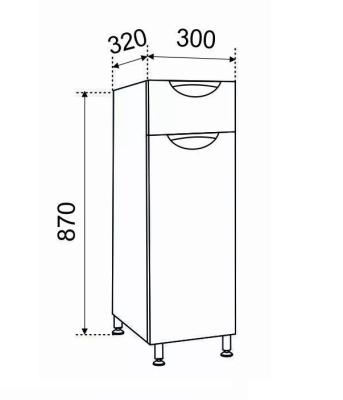 Полупенал EMMY Милли R 30*87 см