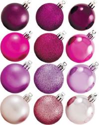 Набор шаров ВОЛШЕБНАЯ СТРАНА Фуксия 4 см