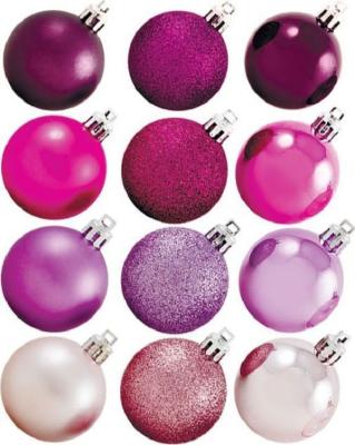 Набор шаров ВОЛШЕБНАЯ СТРАНА Фуксия 4 см