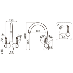 Смеситель для кухни OMOIKIRI Okinawa-2-AB 4994254