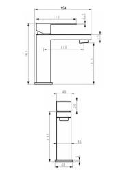 Смеситель для умывальника ALFI GPA03-301B