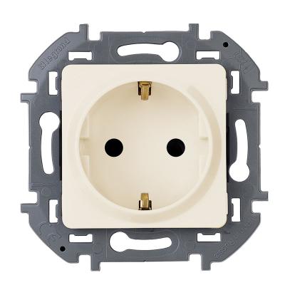 Механизм розетки сетевой LEGRAND Inspiria с заземлением слоновая кость 673721