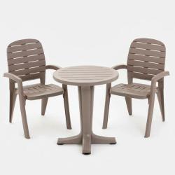 Кресло садовое ЭЛЛАСТИК-ПЛАСТ Прованс Мокко 580*465*900 мм