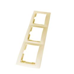 Рамка TDM Таймыр 3 поста горизонтальная слоновая кость