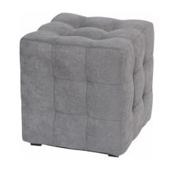 Пуф Лотос велюр 40*40*42 серый /DreamBag/