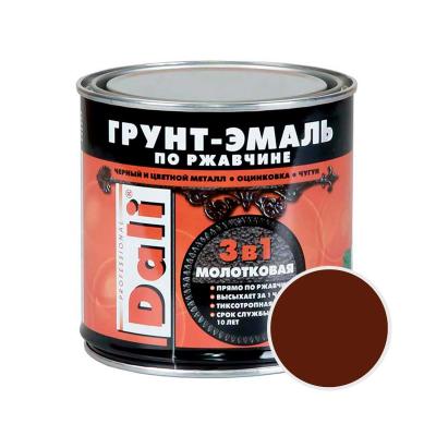 Грунт-эмаль DALI молотковая Шоколадный 0,75 л