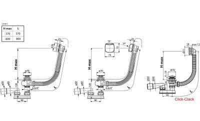 Сифон для ванны RAVAK Click Clack X01377