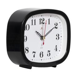 (АКЦИЯ) Будильник кварц Классика Белый 12,5*10,5*0,38см /В5-003/Рубин/