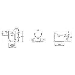 Биде напольное JACOB DELAFON Odeon Up
