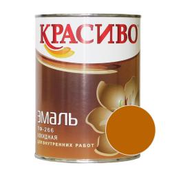 Эмаль КРАСИВО ПФ-266 для пола Желто-коричневый 1,8 кг