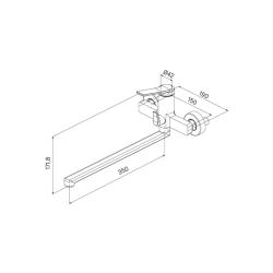 Смеситель для ванны IDDIS Parker PARSB02i10WA