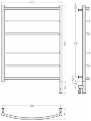 Полотенцесушитель СУНЕРЖА Галант 3.0 правый 800*600 мм 032-5801-8060