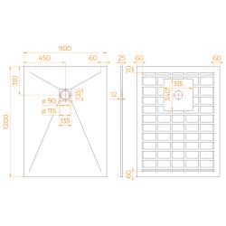 Поддон каменный RGW ST-W 120*90 см