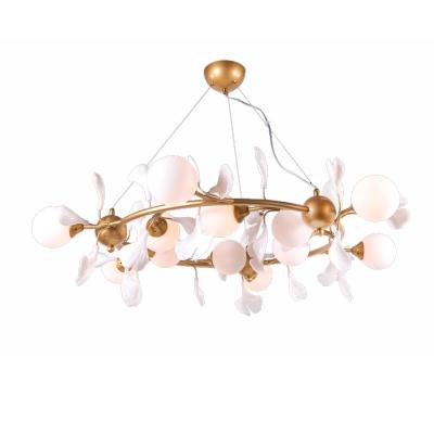 Люстра ЛАЙТ СФЕРА 2661A/12 Spray paint Brass+white Латунь