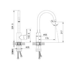 Смеситель для кухни IDDIS Cuba CUBBNFJI05 