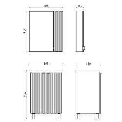 Тумба с раковиной АСБ-МЕБЕЛЬ Дора 60 