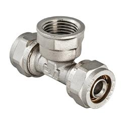 Тройник VALTEC комбинированный обжим 16 мм 1/2" ВР VTm.332.N.160416