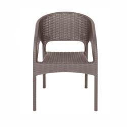 Кресло садовое ЭЛЛАСТИК-ПЛАСТ Rattan ola dom Серый 620*580*805 мм