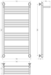 Полотенцесушитель СУНЕРЖА Богема Plus 1000*500 мм 071-0223-1050