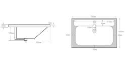 Тумба с раковиной AQUANET Вега 2.0 70 