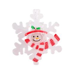 Фигура LED NEON-NIGHT Снеговик на снежинке на присоске мультиколор постоянное свечение 6*5,5*3 см 501-021