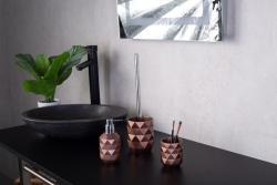 Стакан для зубной пасты RIDDER Joyce коричневый металлик