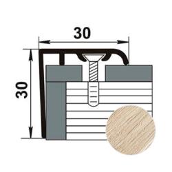 Профиль угловой ЛУКА ЛУ-30 ламинированный Дуб беленый 4087 1,8 м