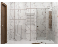 Панель ПВХ Натуральный мрамор белый 8*250*2700 мм 