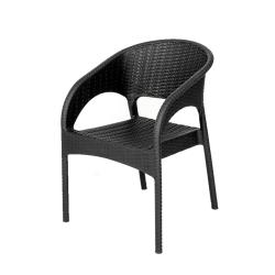 Кресло садовое ЭЛЛАСТИК-ПЛАСТ Rattan ola dom Антрацит 620*580*805 мм