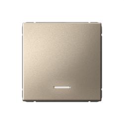 Механизм выключателя SYSTEME ELECTRIC Art Gallery 1 клавиша с подсветкой шампань GAL000513