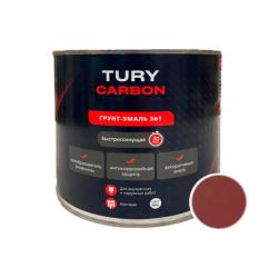 Грунт-Эмаль TURY Carbon RAL 3005 Винно-красный 2,2 кг