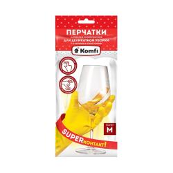 Перчатки KOMFI с х/б напылением для деликатной уборки M