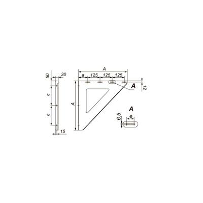 Консоль ВУЛКАН AISI 304 0,5 мм 500*500 мм