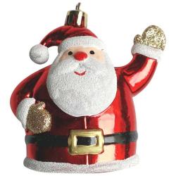 Набор елочных украшений ВОЛШЕБНАЯ СТРАНА Санты красный 9 см