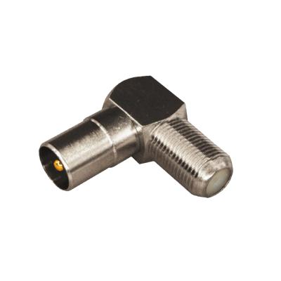 Переход REXANT F-гнездо/TV-штекер угловой