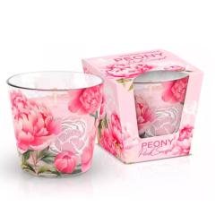 Свеча в ст. 9*7,5см Пионово-розовый закат /BARTEK/