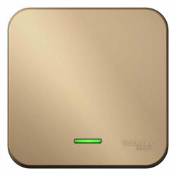 Выключатель SYSTEME ELECTRIC Blanca 1 клавиша с подсветкой титан BLNVA101114