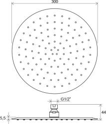 Верхний душ RAVAK Chrome Slim 984.00