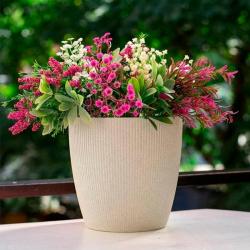 Горшок пластиковый ЛИВИНГРИН Магнолия эко Слоновая кость 3 л