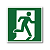 Знак безопасности Выход здесь правосторонний 150*150 мм