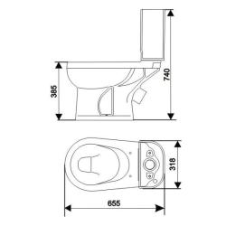 Унитаз-компакт ОСКОЛЬСКАЯ КЕРАМИКА Ирида стандарт