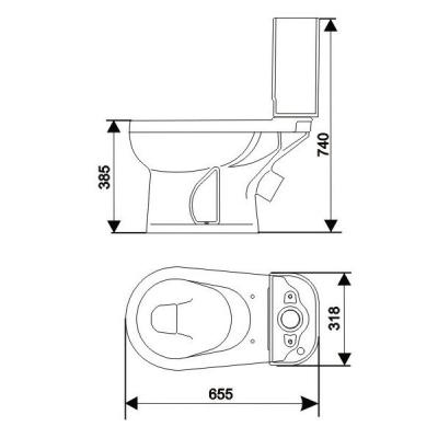 Унитаз-компакт ОСКОЛЬСКАЯ КЕРАМИКА Ирида стандарт