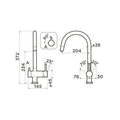 Смеситель для кухни OMOIKIRI Yamada-GR-P 4974261
