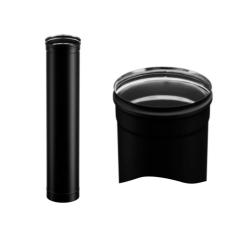 Дымоход FERRUM Blackside AISI 430 0,8 мм 1 м 115 мм