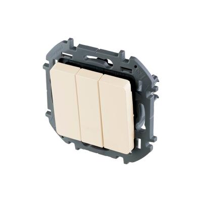 Механизм выключателя LEGRAND Inspiria 3 клавиши слоновая кость 673641