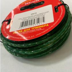 Леска для триммера витой шестигранник с сердечником 3 мм 10 м