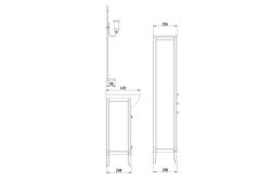 Тумба с раковиной ASB WOOD LINE Салерно 65 Классик 